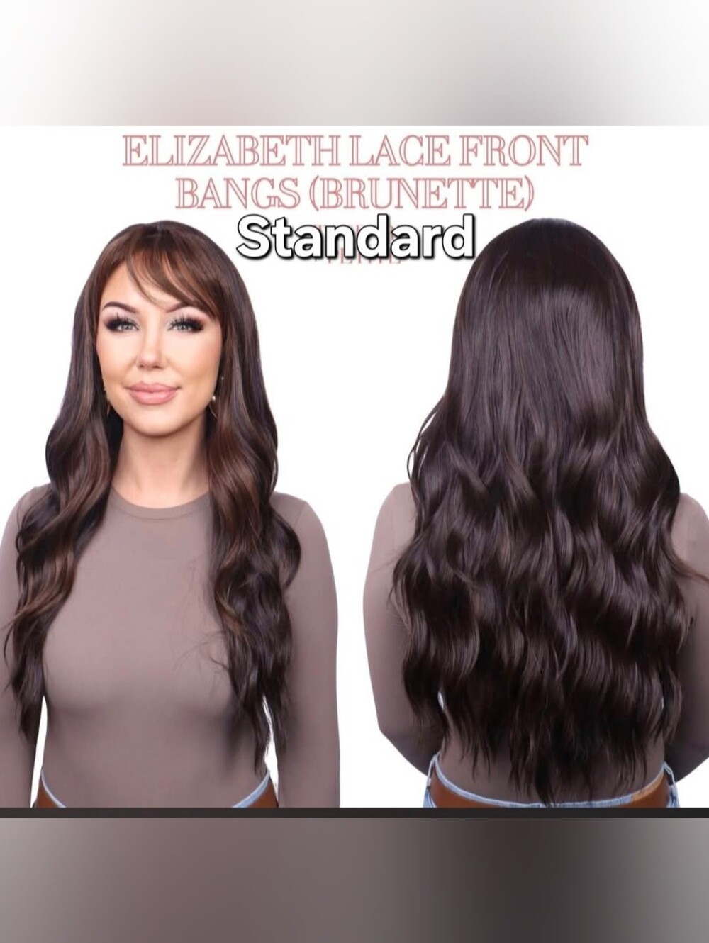 Csc Elizabeth Lace Front Bangs Brunette Standard Cap